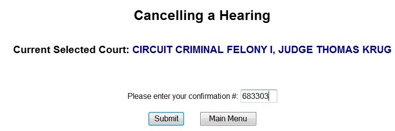 Cancel Hearing Cancel Hearing