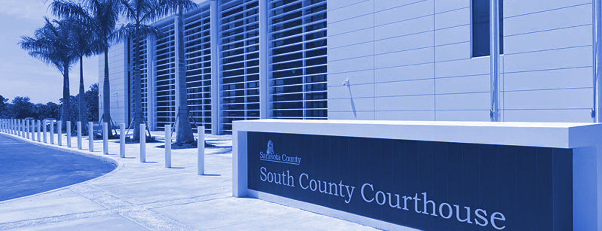 Front View of South County Courthouse
