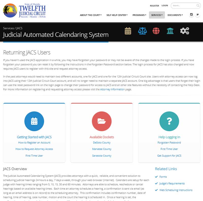JACS home page