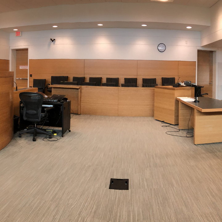 Jury Box with room for 12 jurors