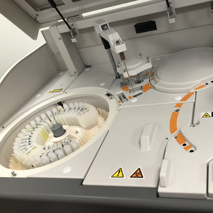 Inside the chemical analyzer