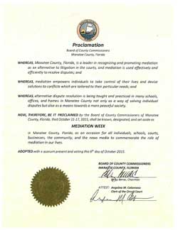 Manatee Proclamation